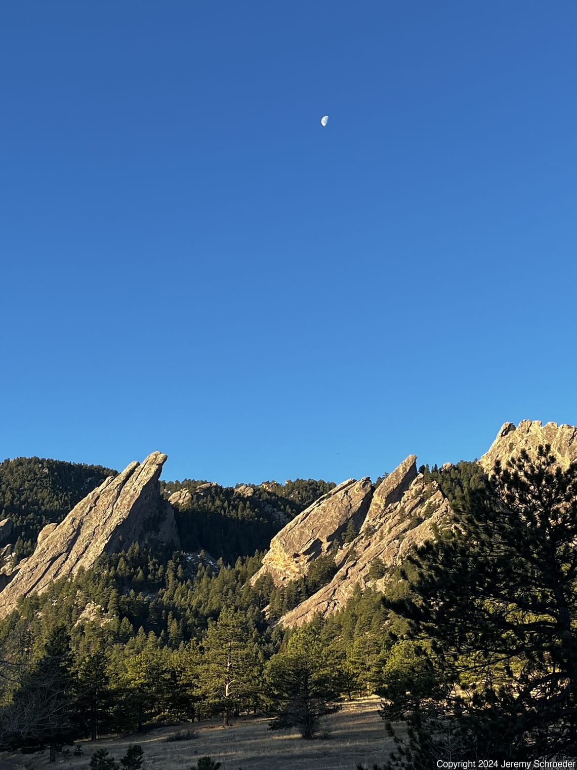 Moon watching the jagged edges