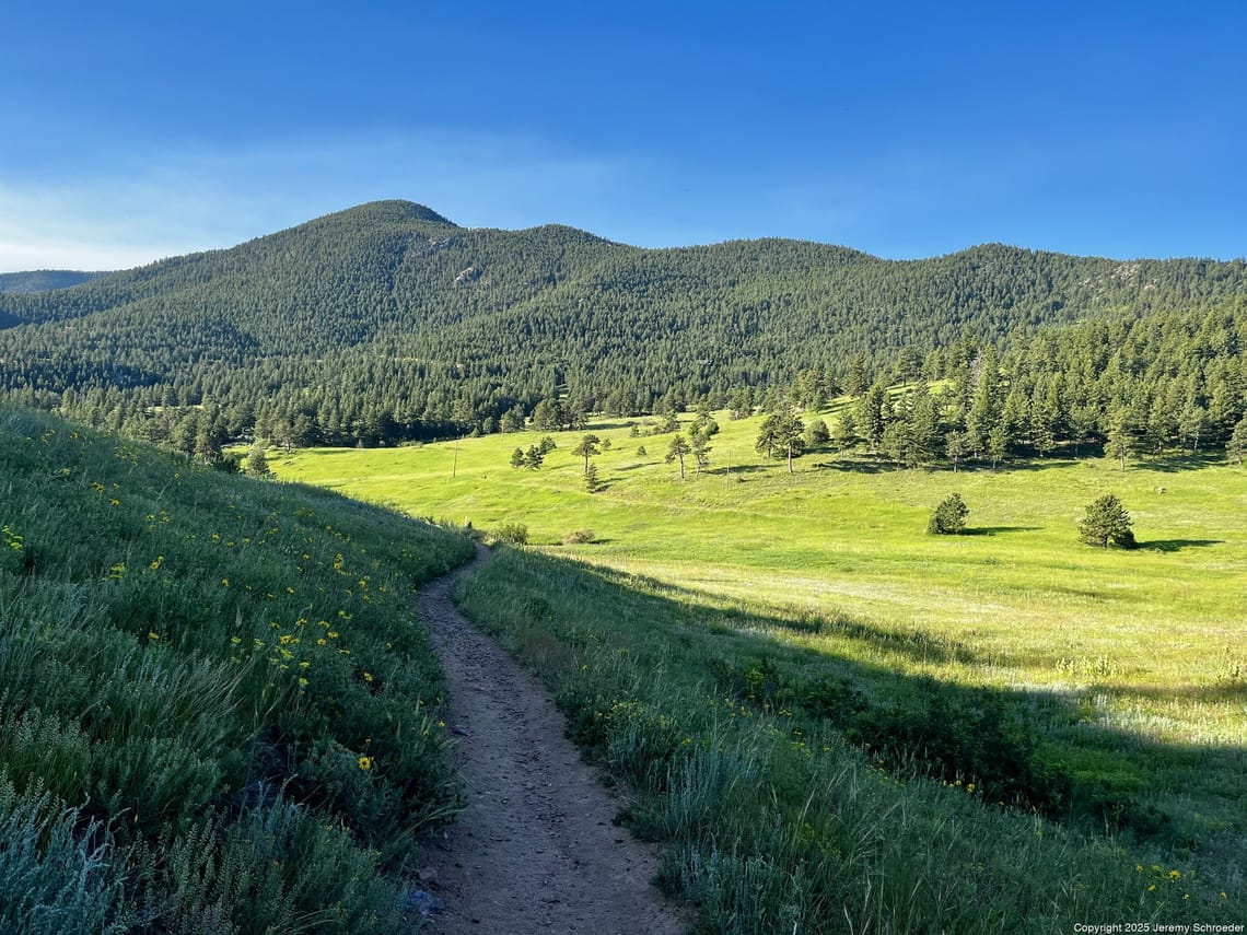 Golden hour hits the valley floor