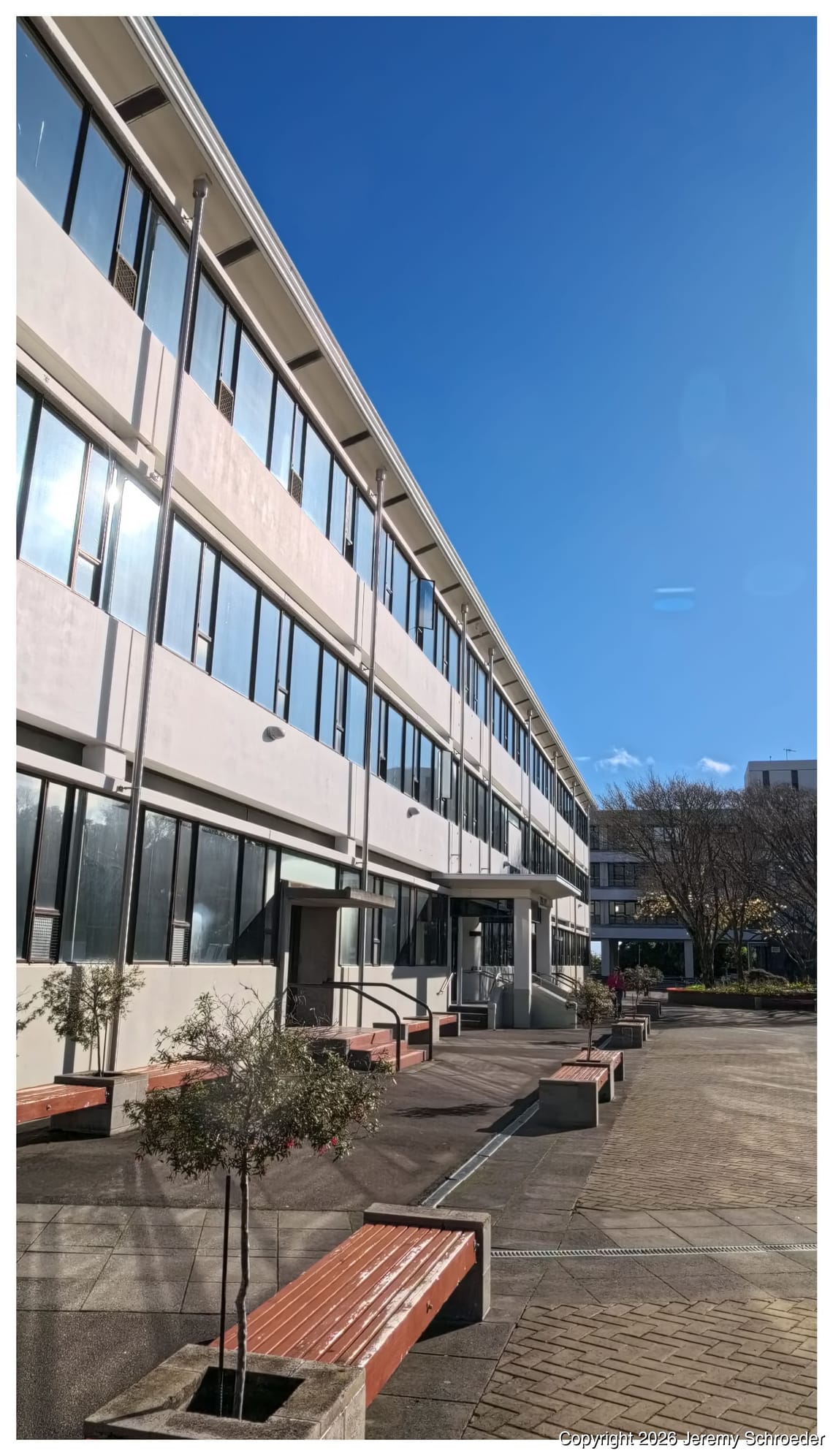 Brutalist Geometry and Cold Glass