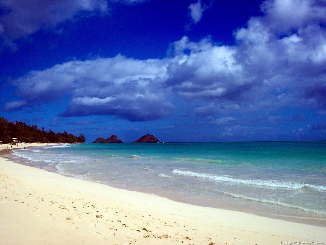 Deep Blue Over White Sand