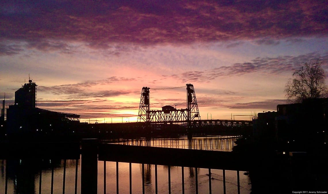 Steel Bones Against a Burning Sky
