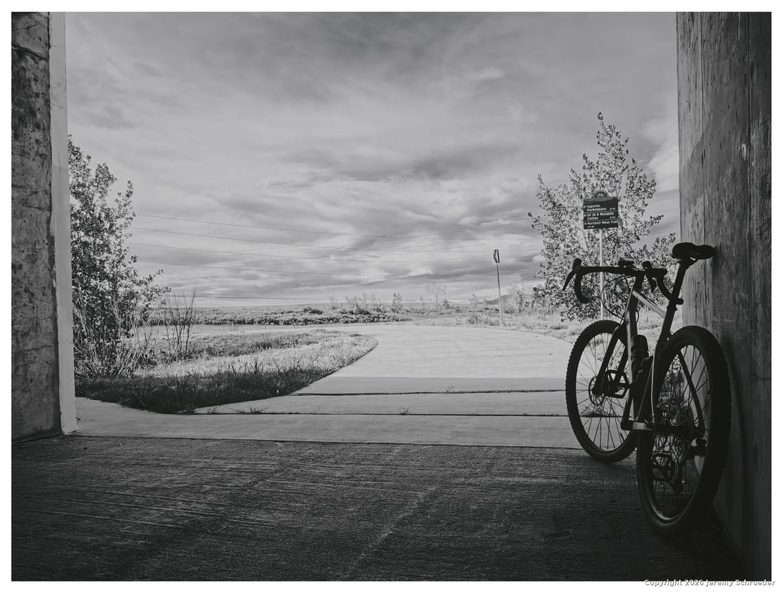 Underpass Shade and a Waiting Bicycle