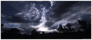 Heavy clouds and low light