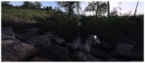 Shadows in the creek bed