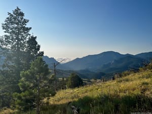 High altitude haze and mountain lines