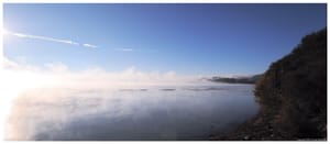 Mist Hanging Heavy Over The Shore
