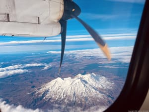 Propeller Blades Over Frozen Peaks