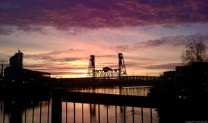 Steel Bones Against a Burning Sky